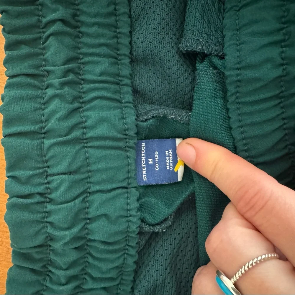 Womens Two-Tone Forest Green Active Shorts